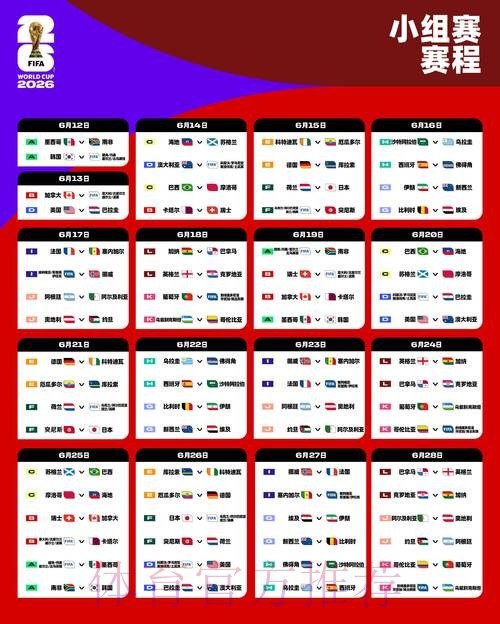 2026世界杯每日赛程完整版观看指南实时查看